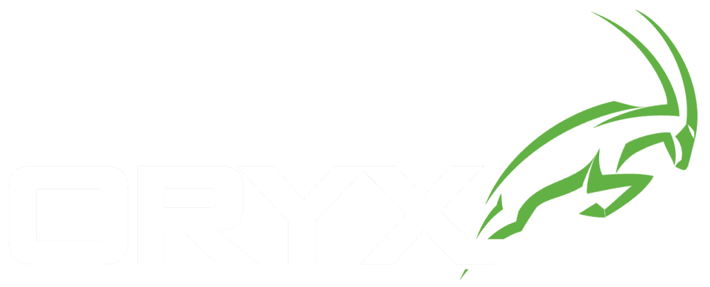 ORYX logo erm horiz1 white green