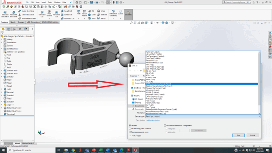 Second step in SolidWorks for saving a file in 3MF format: check off “include materials” and “include appearance.” (Image courtesy PADT)