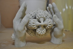 PADT SLS Prototype of Hands Holding Gears