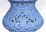 Artistic 3D Printed Prototype in Rigid Blue Material