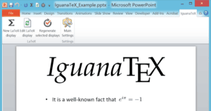 IguanaTex Example