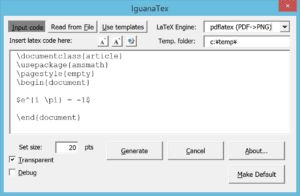 IguanaTex InputCode