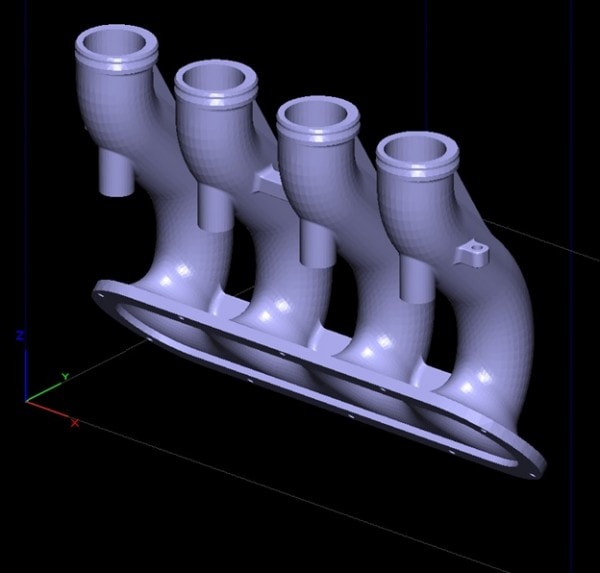 Figure 1. Engine intake manifold, to be printed out of ULTEM-9085