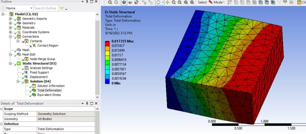 Hold My Beer: Creating an Identical Mesh on a Half-Symmetry Part in Ansys Mechanical Figure 11