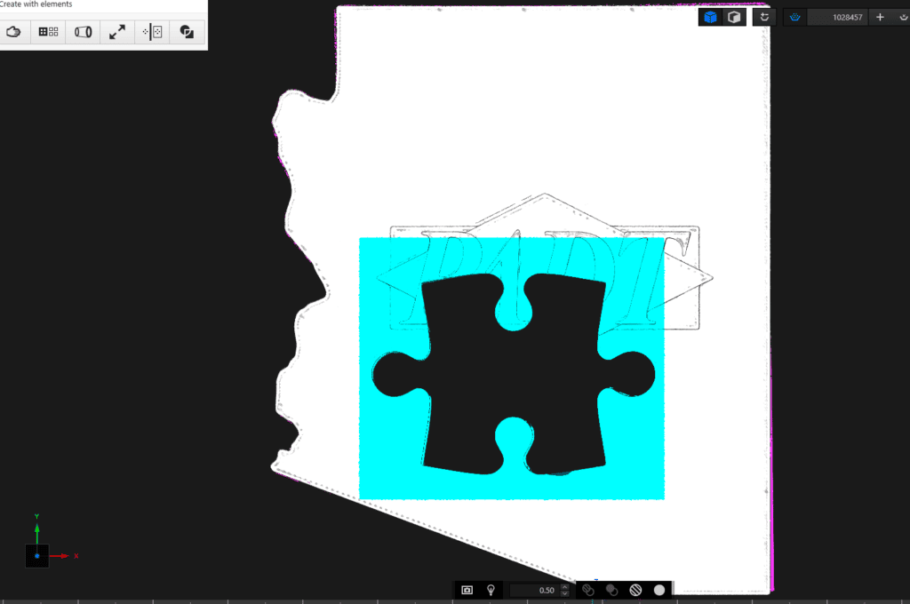 Reverse Engineering with ZEISS scanning tools, Scanned part with the missing puzzle piece shown, 2