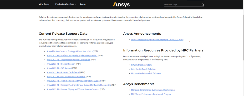 accessing ansys customer websites f11